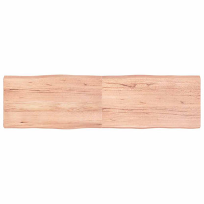 Stolní Deska Hnědá 180X50X(2-6)Cm Ošetřený Dřevo Živá Hrana