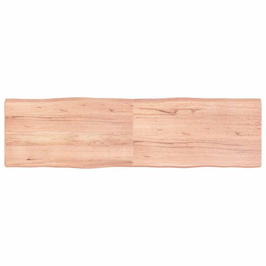 Stolní Deska Hnědá 180X50X(2-6)Cm Ošetřený Dřevo Živá Hrana