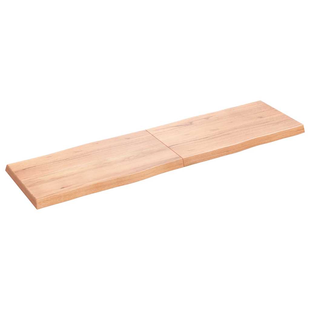 Stolní Deska Hnědá 180X50X(2-6)Cm Ošetřený Dřevo Živá Hrana