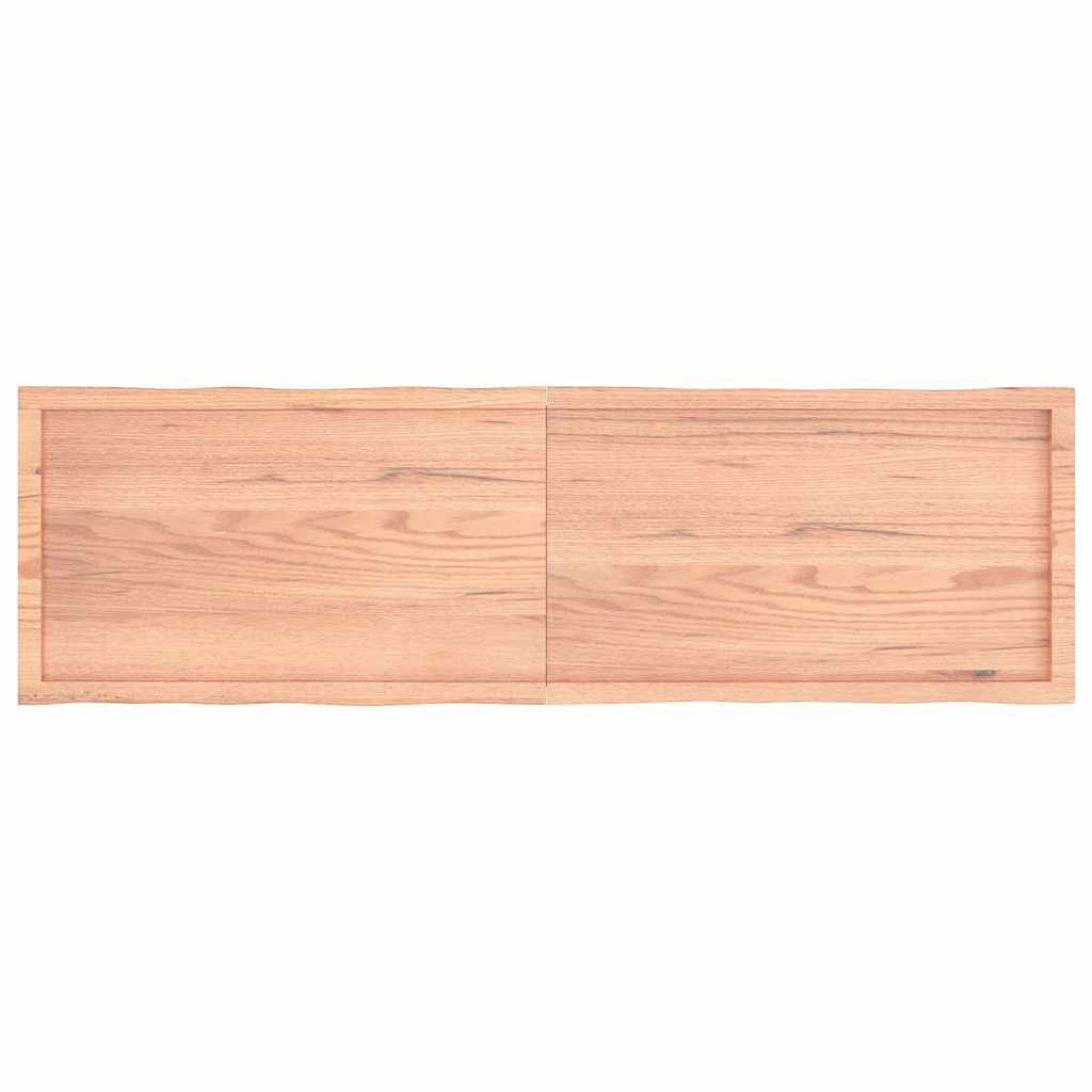 Stolní Deska Hnědá 180X50X(2-6)Cm Ošetřený Dřevo Živá Hrana