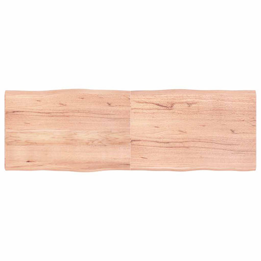 Stolní Deska Hnědá 180X60X(2-4)Cm Ošetřený Dřevo Živá Hrana