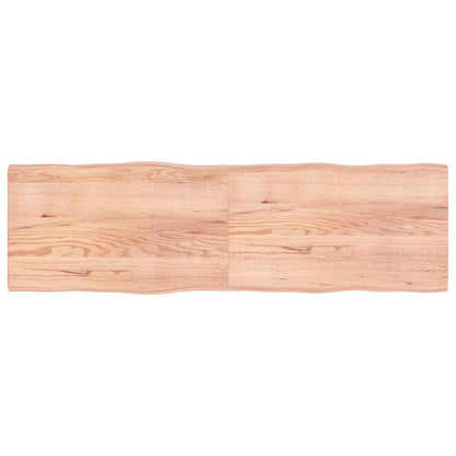 Stolní Deska Hnědá 200X60X(2-4)Cm Ošetřený Dřevo Živá Hrana