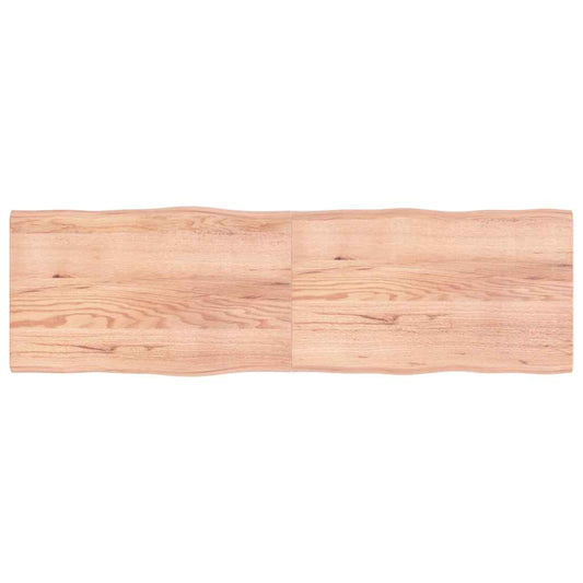 Stolní Deska Hnědá 200X60X(2-4)Cm Ošetřený Dřevo Živá Hrana