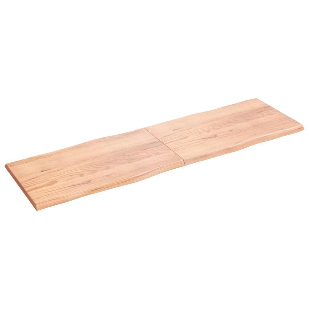 Stolní Deska Hnědá 200X60X(2-4)Cm Ošetřený Dřevo Živá Hrana