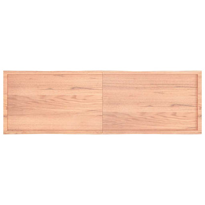 Stolní Deska Hnědá 200X60X(2-4)Cm Ošetřený Dřevo Živá Hrana