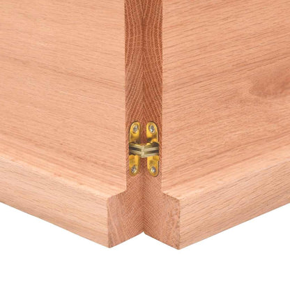 Stolní Deska Hnědá 200X60X(2-4)Cm Ošetřený Dřevo Živá Hrana