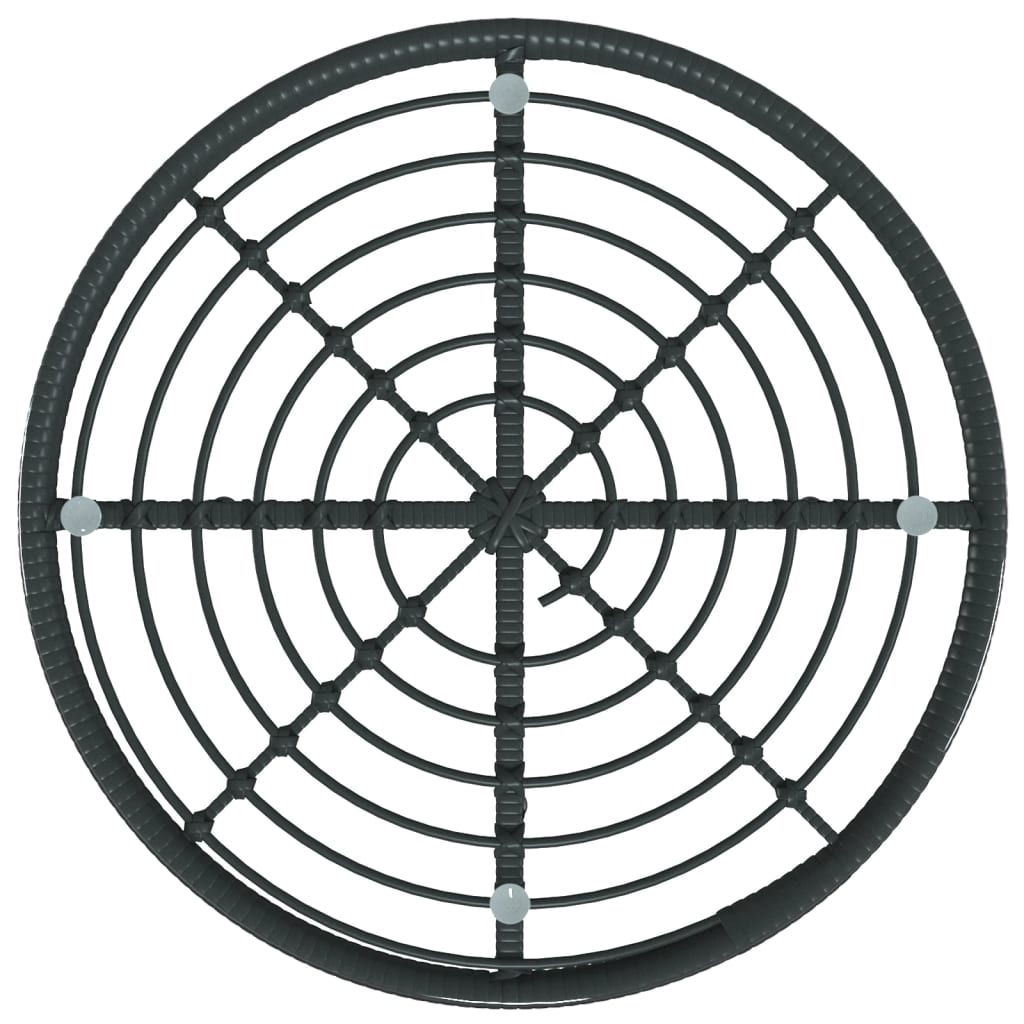 5Dílný Zahradní Jídelní Set Černý Polyratan