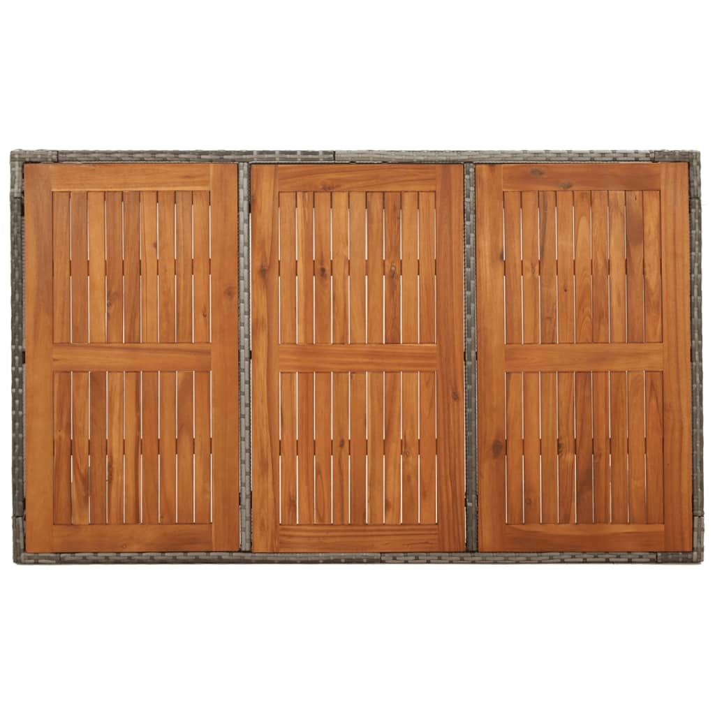 5Dílný Zahradní Jídelní Set S Poduškami Šedý Polyratan