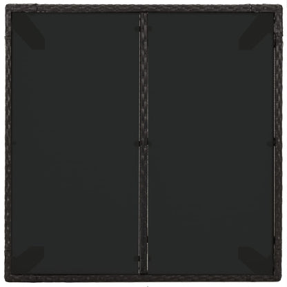 3Dílný Zahradní Jídelní Set S Poduškami Černý Polyratan