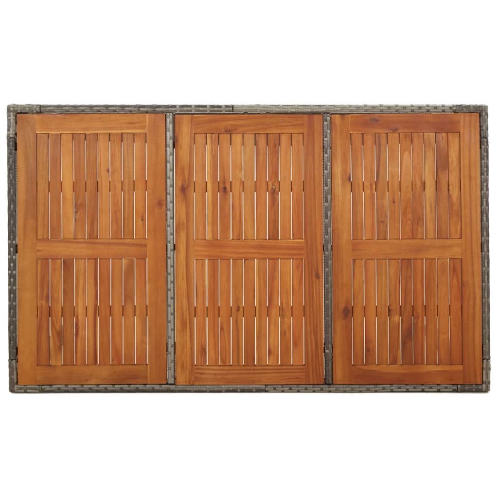 7Dílný Zahradní Jídelní Set S Poduškami Šedý Polyratan