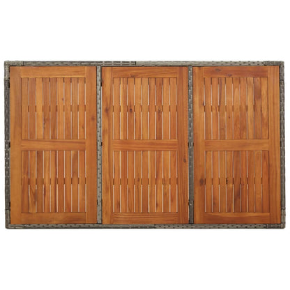 7Dílný Zahradní Jídelní Set S Poduškami Šedý Polyratan