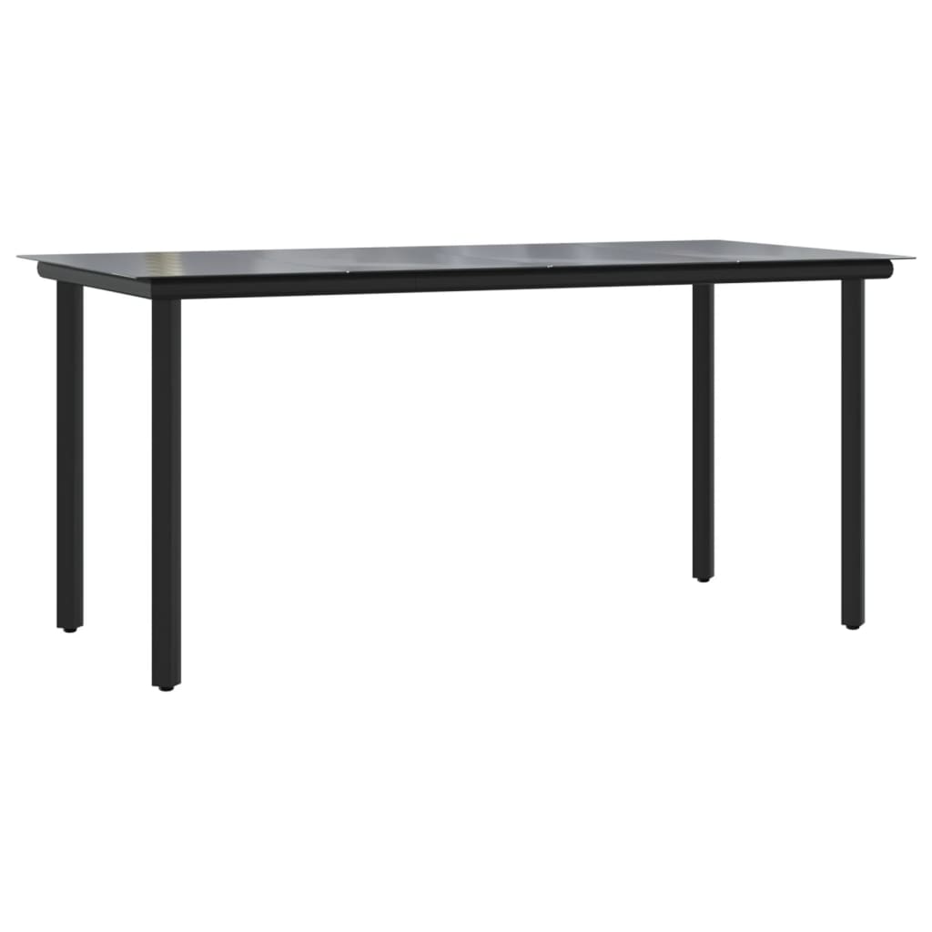 9Dílný Zahradní Jídelní Set S Poduškami Černý A Šedý Polyratan