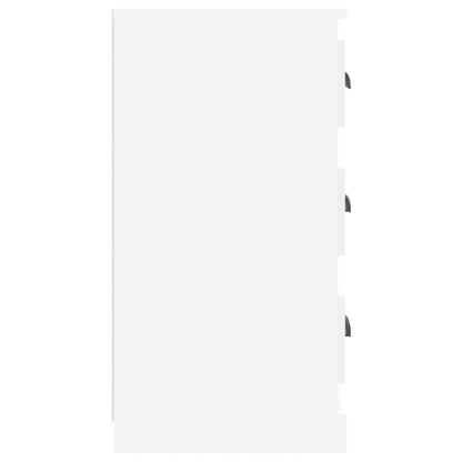 Příborníky 2 Ks Bílé S Vysokým Leskem Kompozitní Dřevo