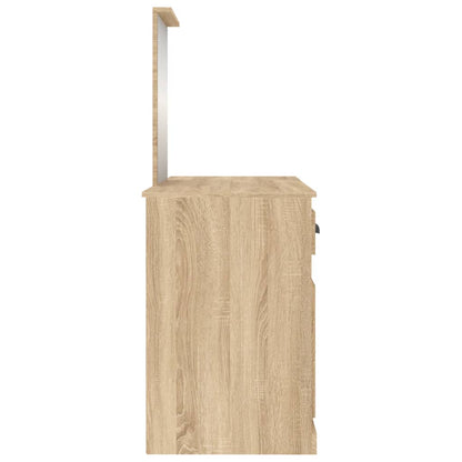 Toaletní Stolek Se Zrcadlem Dub Sonoma 130 X 50 X 132,5 Cm