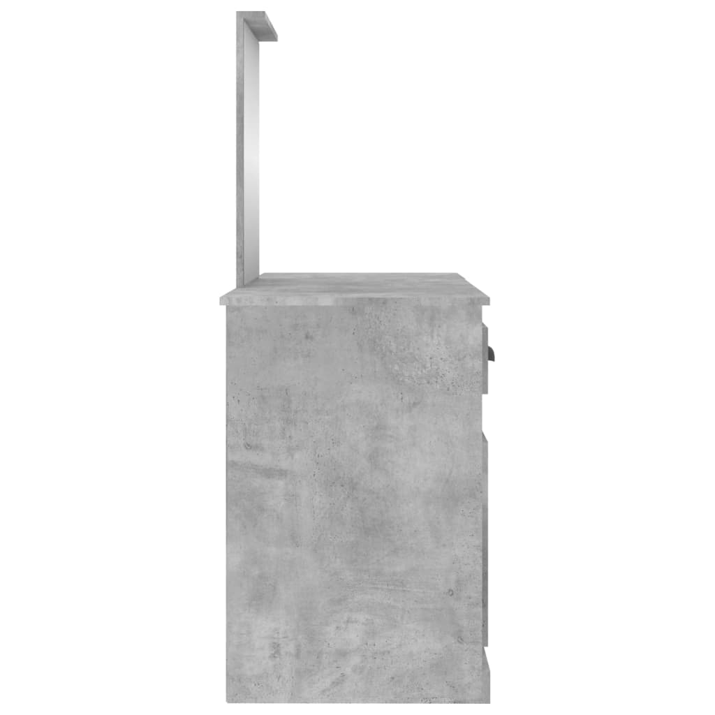 Toaletní Stolek Se Zrcadlem Betonově Šedý 130 X 50 X 132,5 Cm