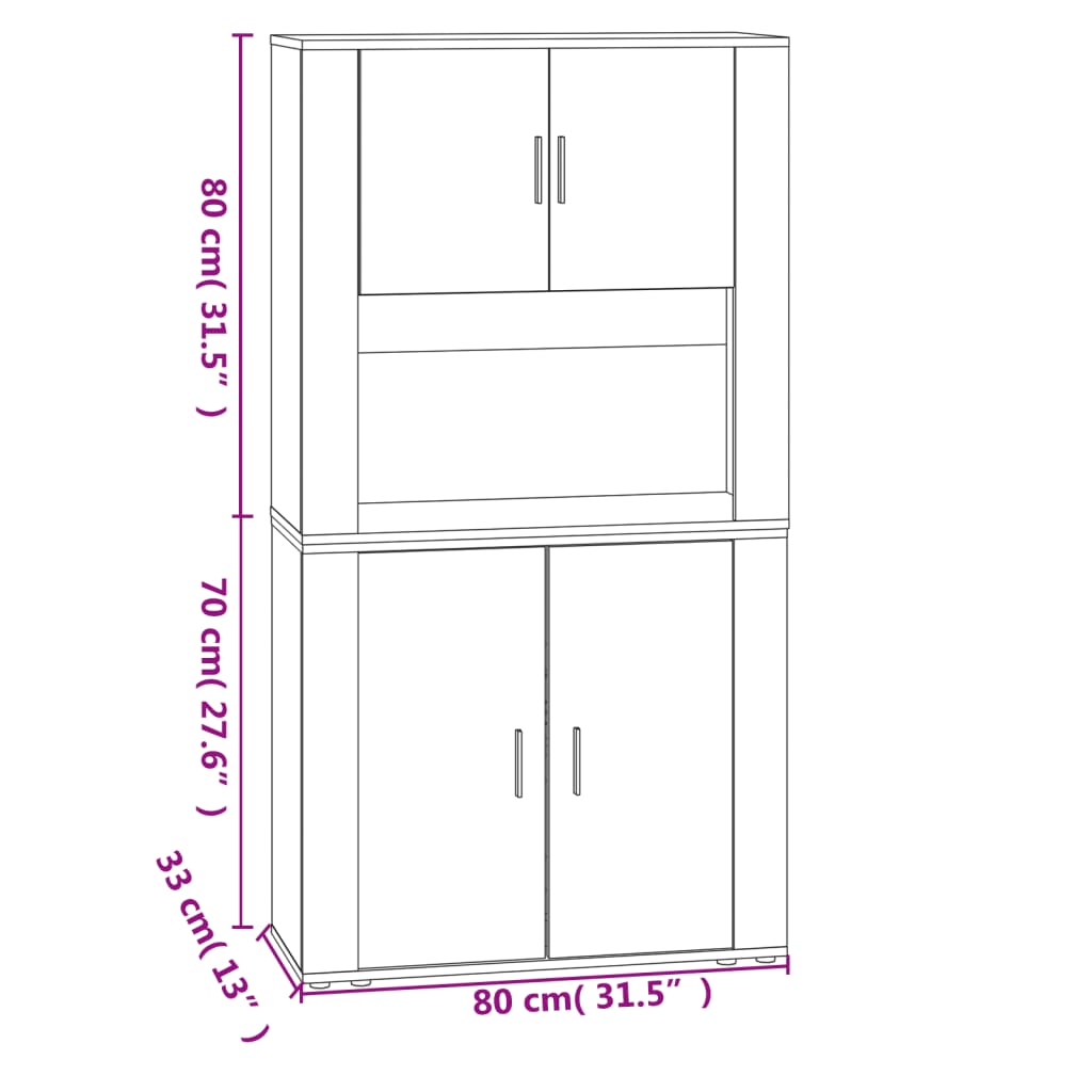 Skříň Highboard Kompozitní Dřevo