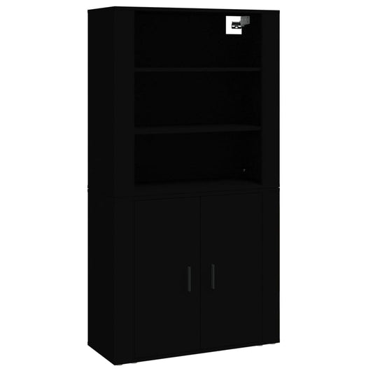 Skříň Highboard Černá Kompozitní Dřevo