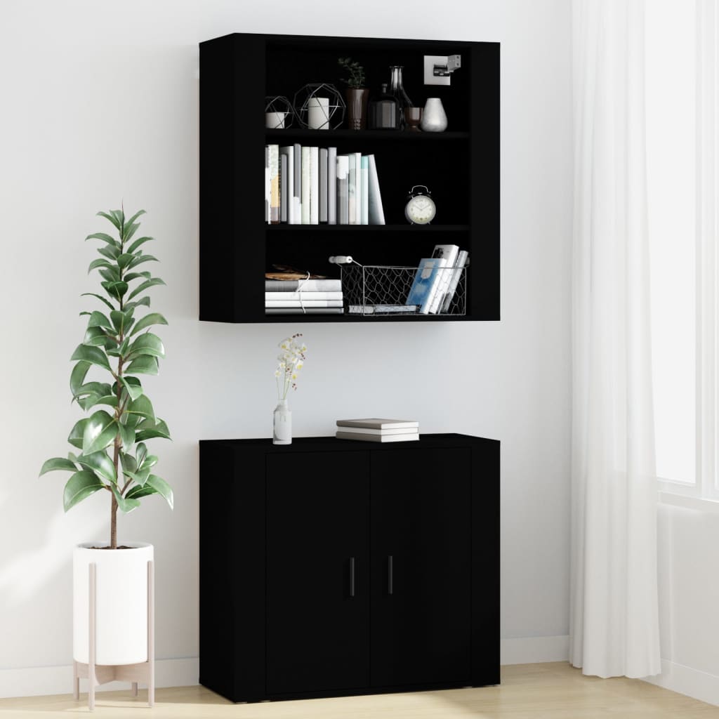 Skříň Highboard Černá Kompozitní Dřevo