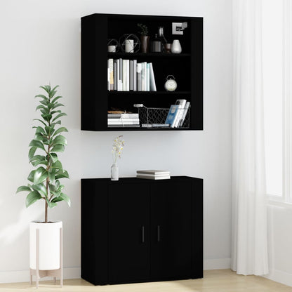Skříň Highboard Černá Kompozitní Dřevo