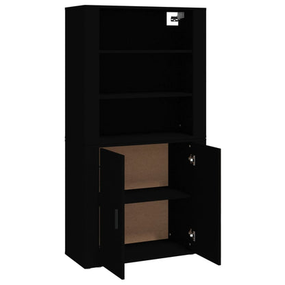 Skříň Highboard Černá Kompozitní Dřevo