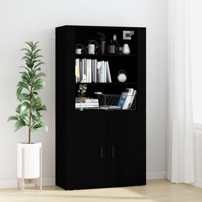 Skříň Highboard Černá Kompozitní Dřevo