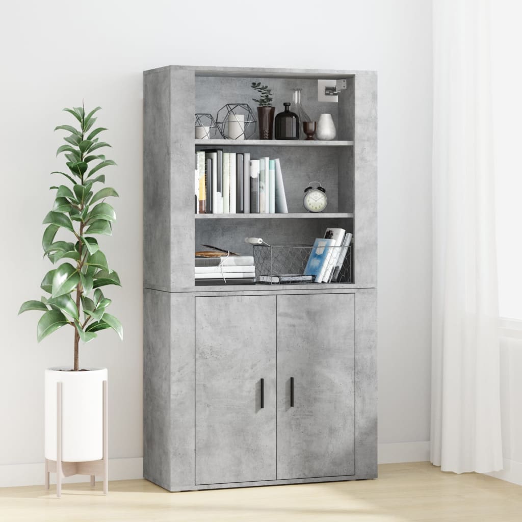 Skříň Highboard Černá Kompozitní Dřevo
