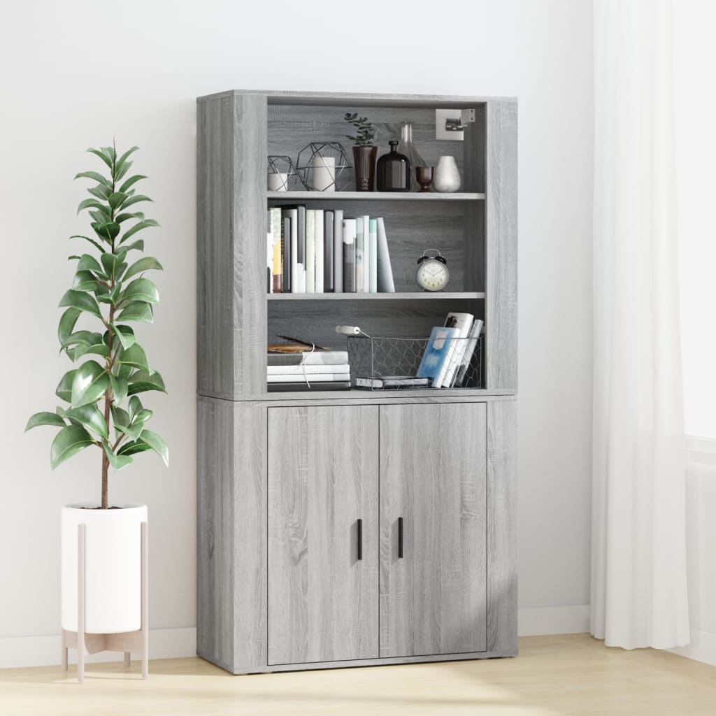 Skříň Highboard Černá Kompozitní Dřevo