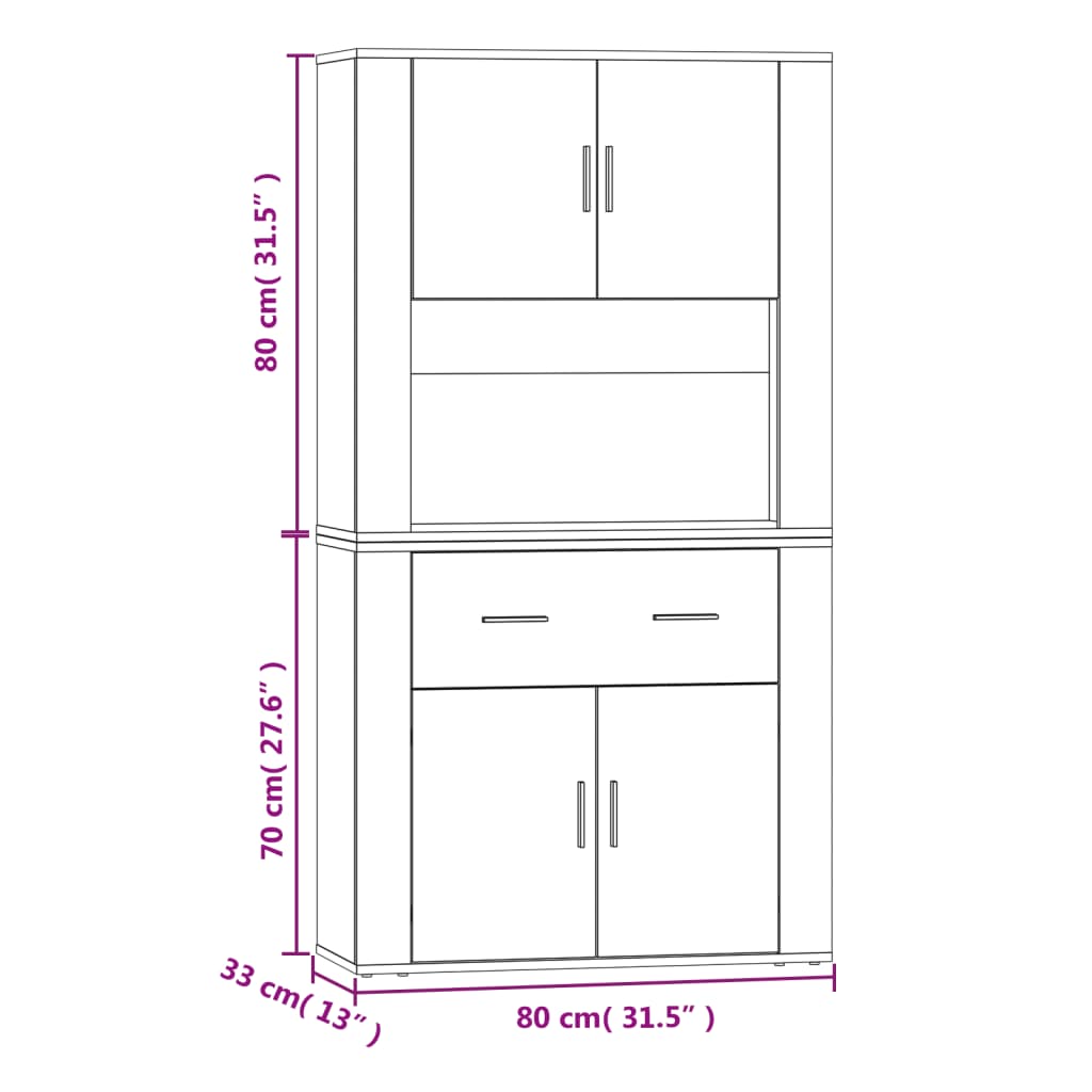 Skříň Highboard Kompozitní Dřevo