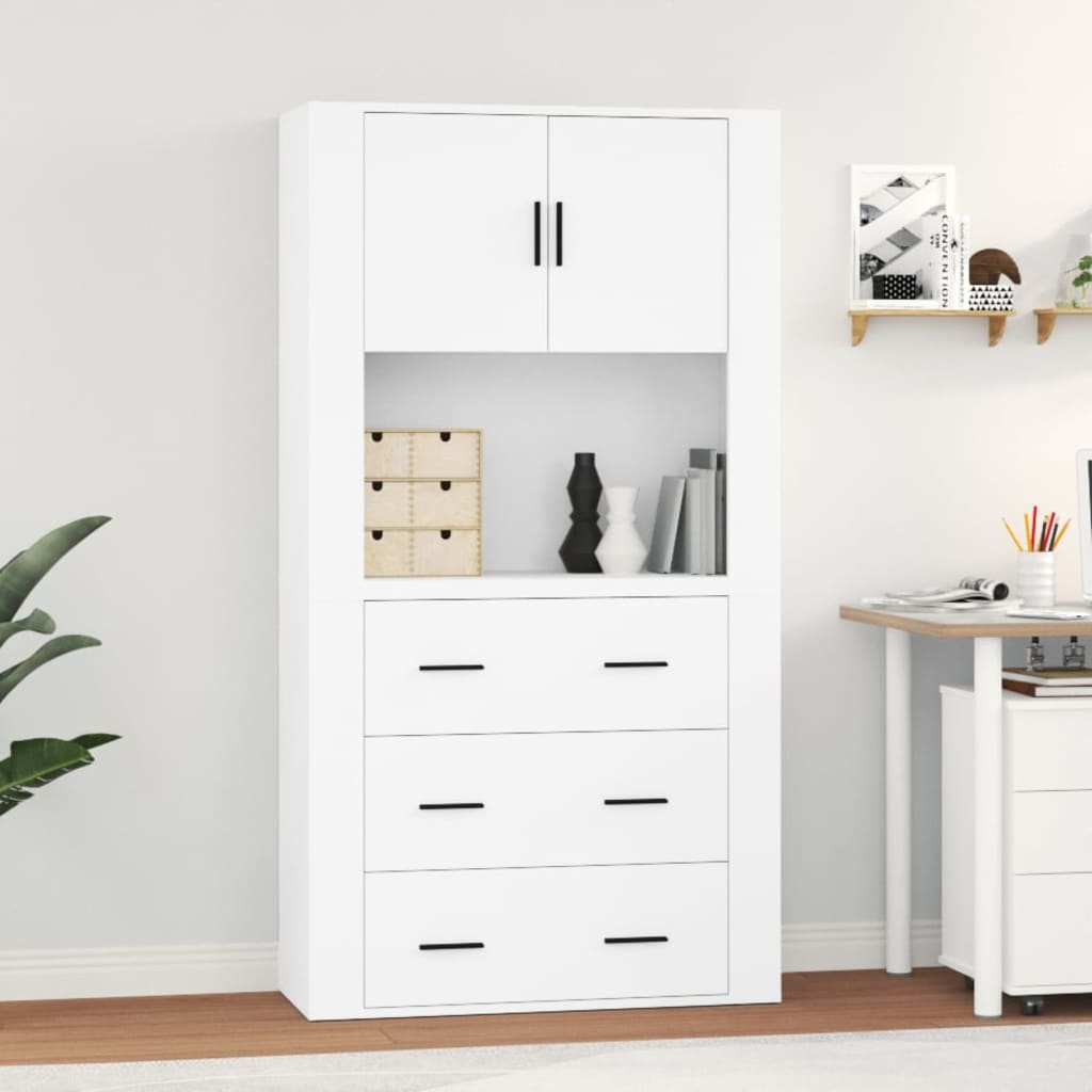 Skříň Highboard Betonově Šedá Kompozitní Dřevo