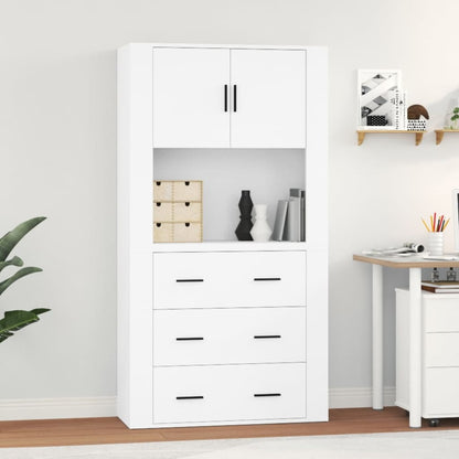 Skříň Highboard Betonově Šedá Kompozitní Dřevo