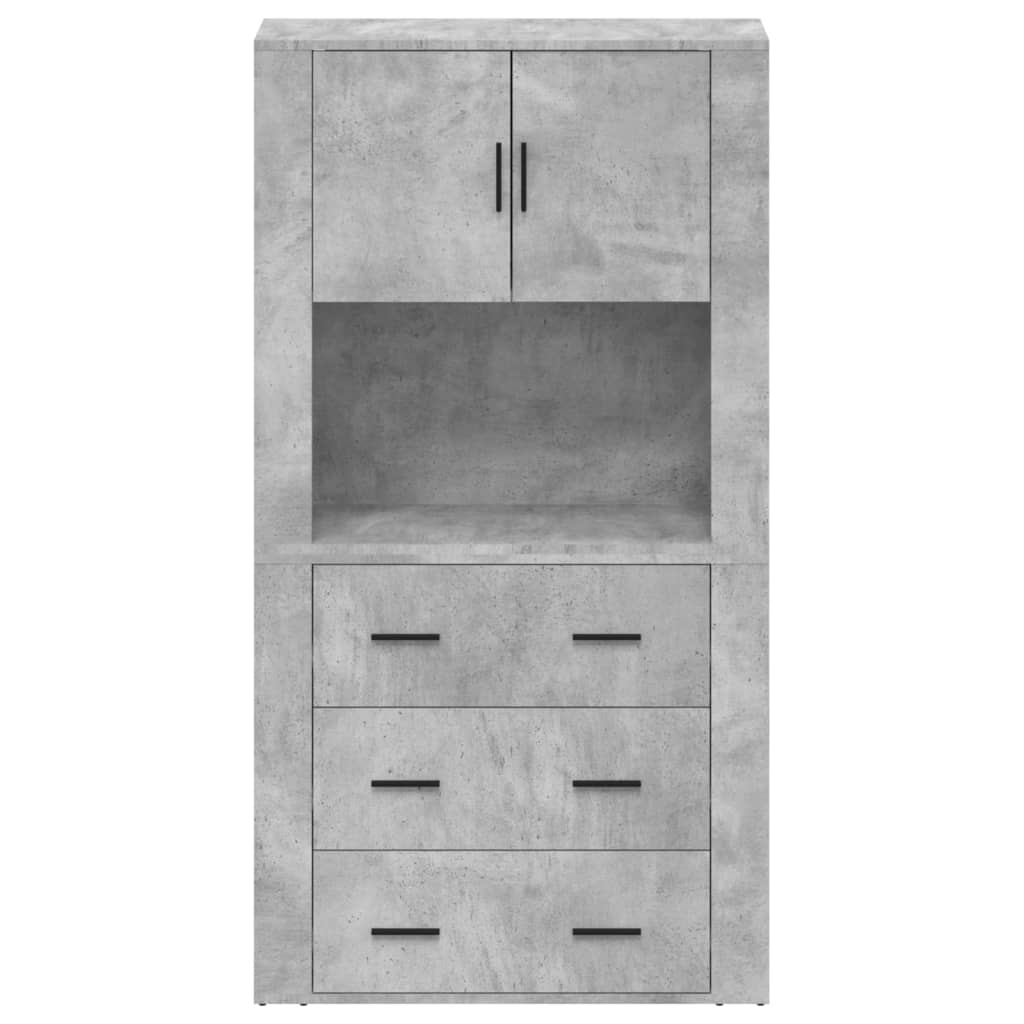 Skříň Highboard Betonově Šedá Kompozitní Dřevo