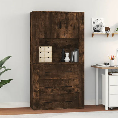 Skříň Highboard Betonově Šedá Kompozitní Dřevo