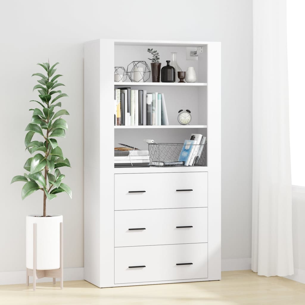 Skříň Highboard Betonově Šedá Kompozitní Dřevo