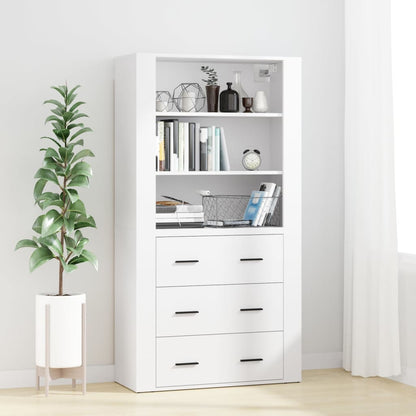 Skříň Highboard Betonově Šedá Kompozitní Dřevo