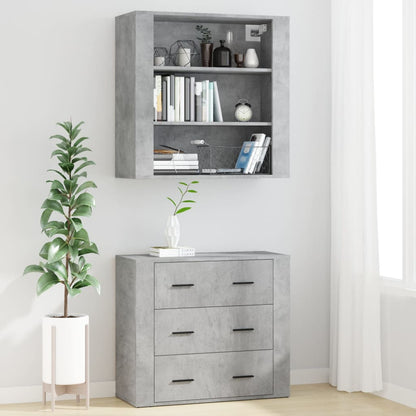 Skříň Highboard Betonově Šedá Kompozitní Dřevo