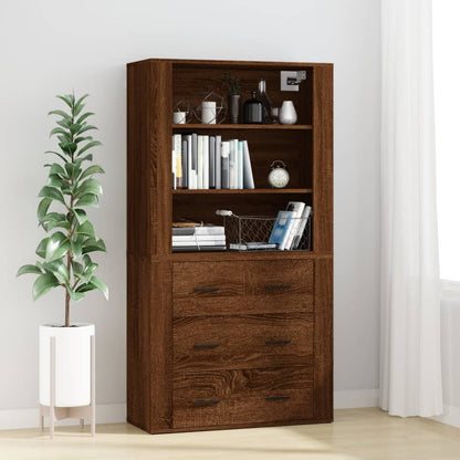 Skříň Highboard Betonově Šedá Kompozitní Dřevo