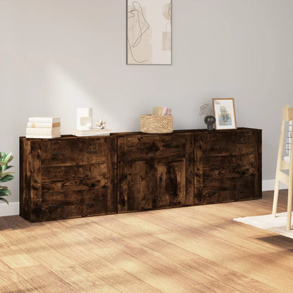 Příborníky 3 Ks Betonově Šedé Kompozitní Dřevo