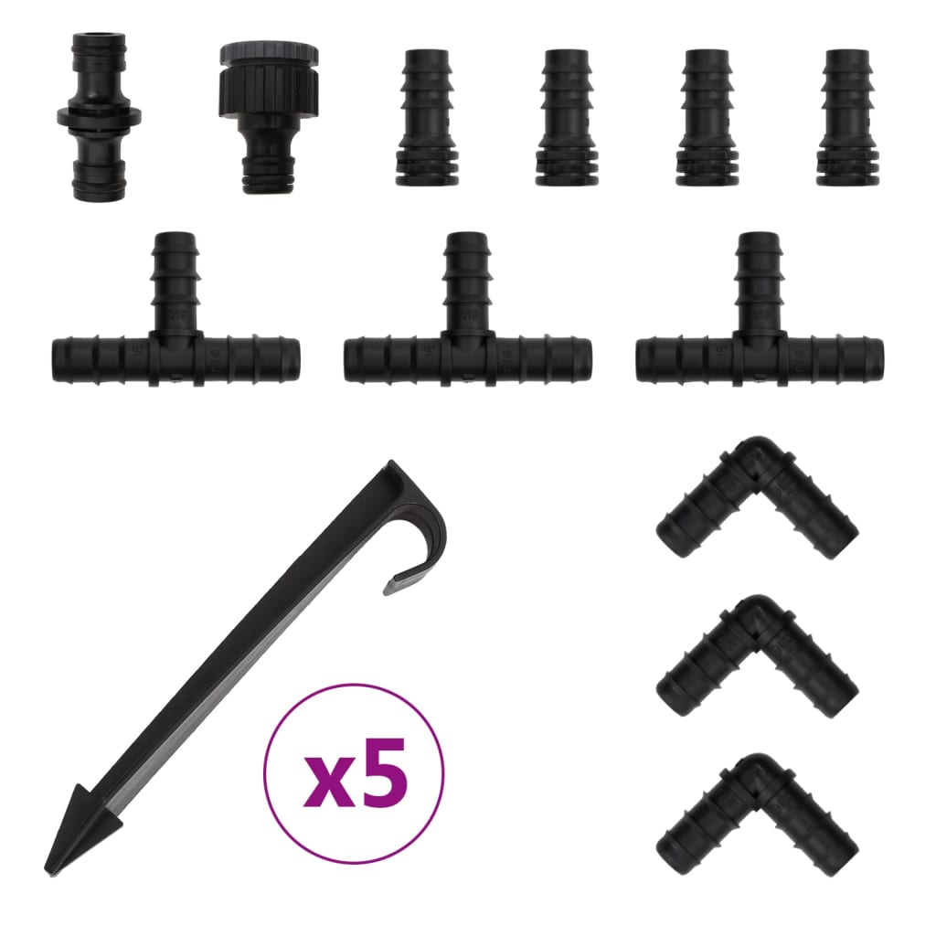 Zahradní Zavlažovací Hadice Černá 0,6" Pryž Černá