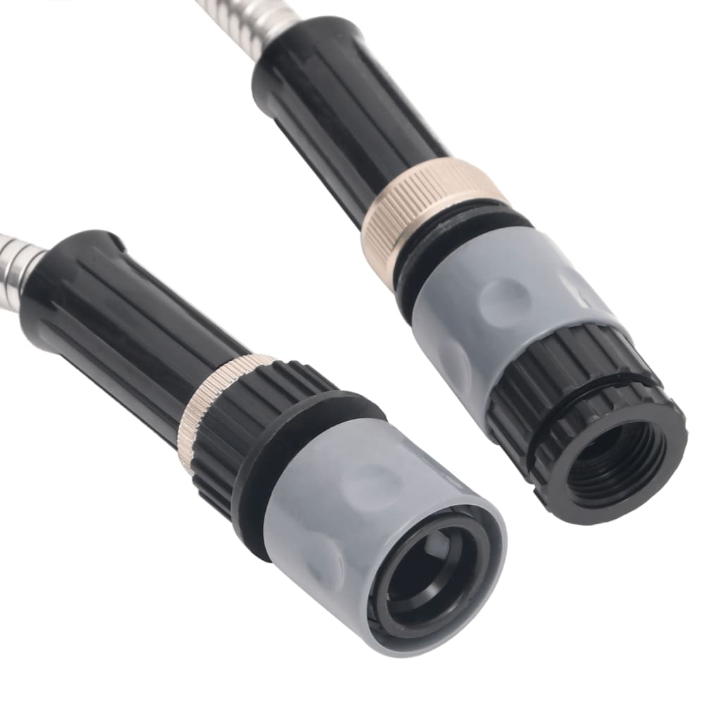 Zahradní Hadice S Tryskou Stříbrná 0,6" 22,5 M Nerezová Ocel