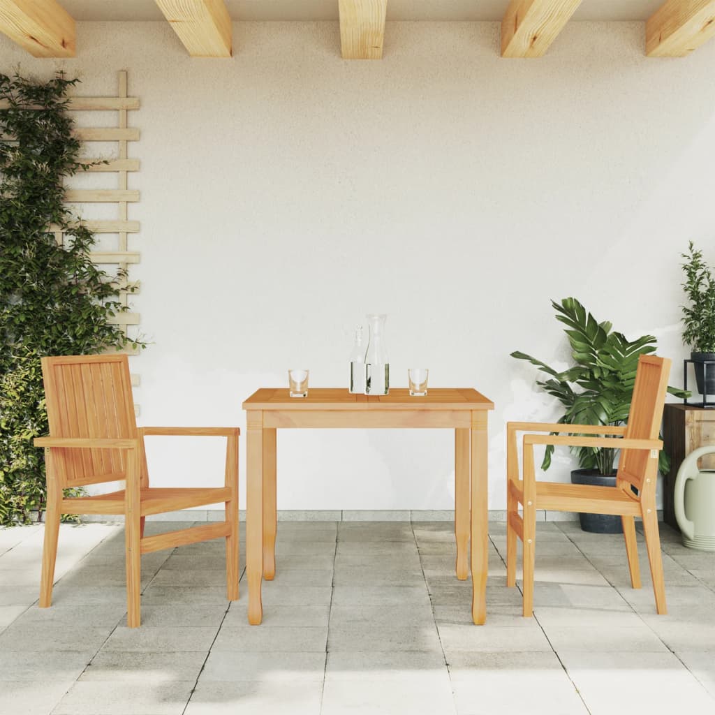 Stohovatelné Zahradní Židle 8 Ks 56,5X57,5X91 Cm Masivní Teak