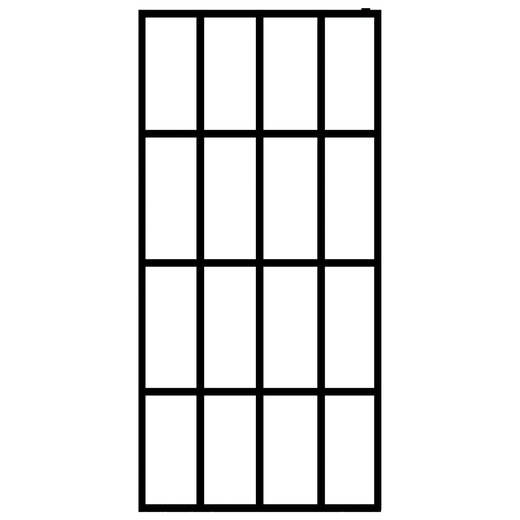 Zástěna Do Průchozí Sprchy S Policí Černá Esg/Hliník