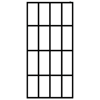 Zástěna Do Průchozí Sprchy S Policí Černá Esg/Hliník