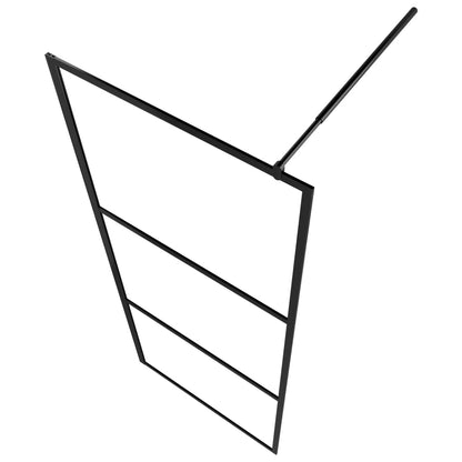 Zástěna Do Průchozí Sprchy S Policí Černá Esg/Hliník