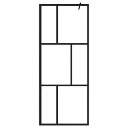 Zástěna Do Průchozí Sprchy S Policí Černá Esg/Hliník