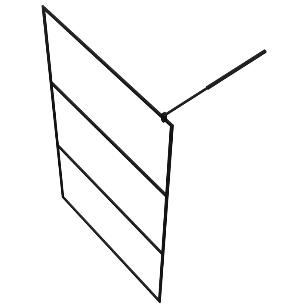 Zástěna Do Průchozí Sprchy S Policí Černá Esg/Hliník