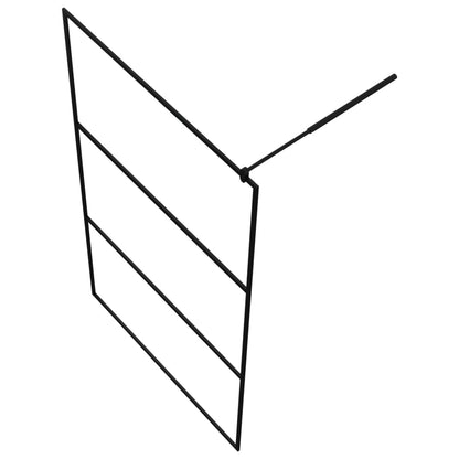 Zástěna Do Průchozí Sprchy S Policí Černá Esg/Hliník