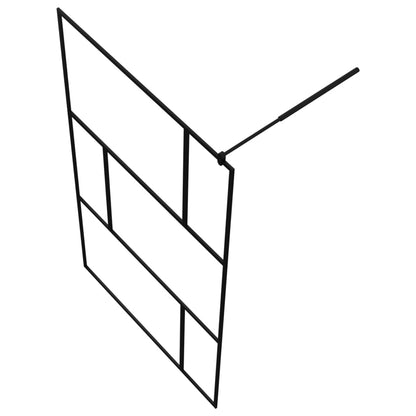 Zástěna Do Průchozí Sprchy S Policí Černá Esg/Hliník