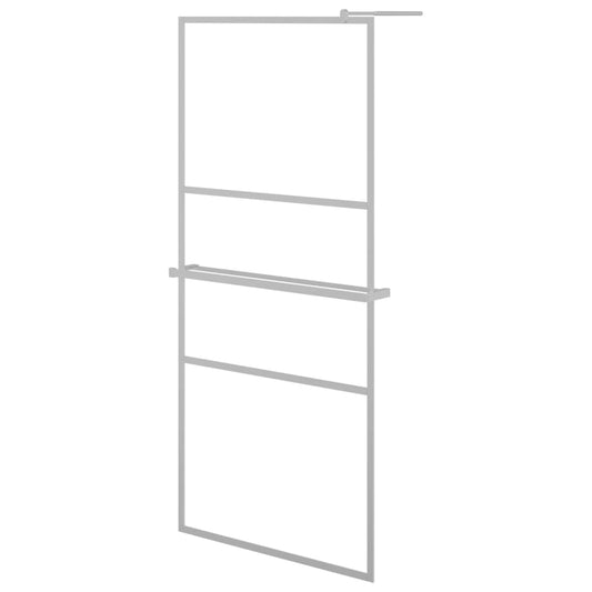 Zástěna Do Průchozí Sprchy S Policí Chrom 90X195 Cm Esg/Hliník