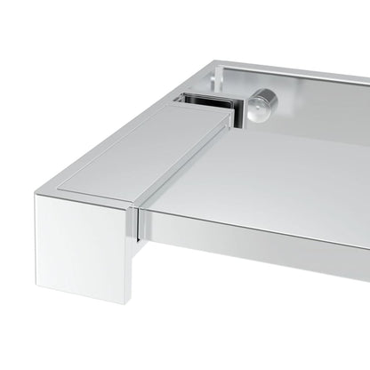 Zástěna Do Průchozí Sprchy S Policí Chrom 90X195 Cm Esg/Hliník