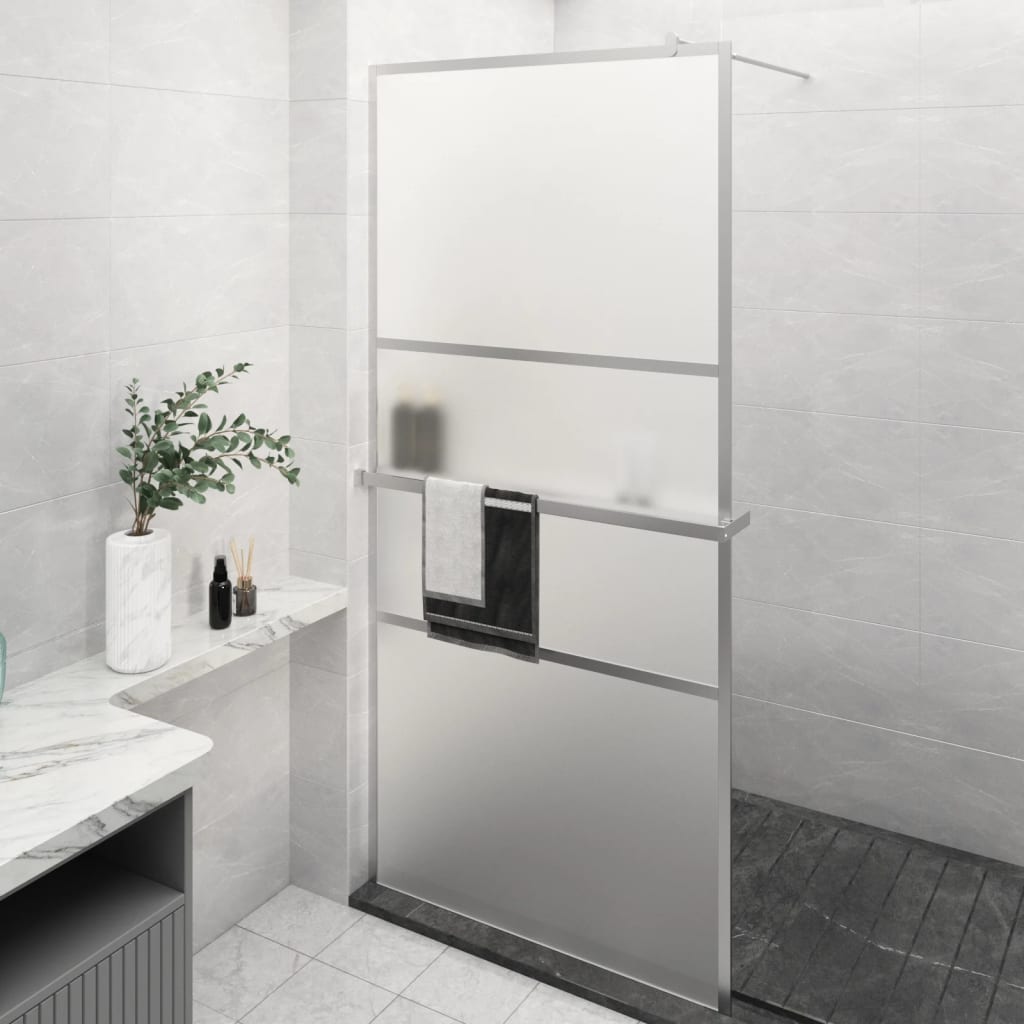 Zástěna Do Průchozí Sprchy S Policí Chrom 90X195 Cm Esg/Hliník